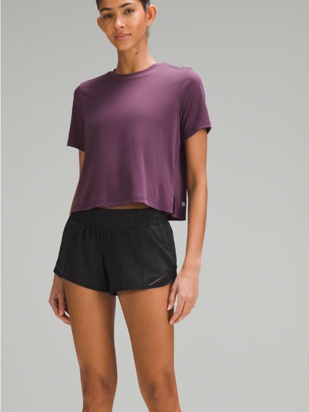 lululemon athletica  Hotty Hot Low-Rise Lined Short 2.5" Black Athletic!